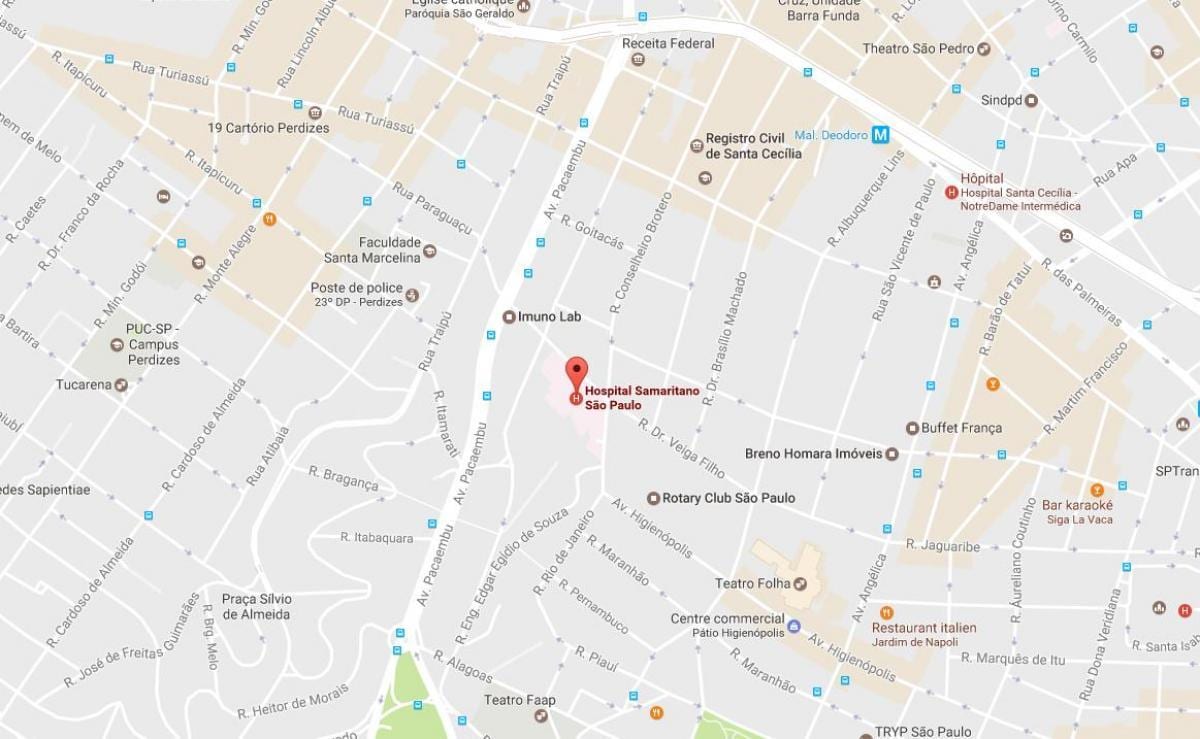 São Паоло болница мапа