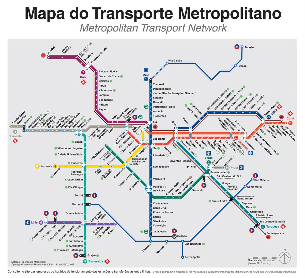 São Паоло транспорт мапа