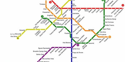 São Паоло метрото мапа
