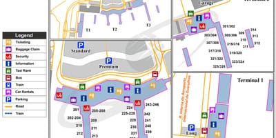 Сао Паоло gru аеродромски терминал мапа