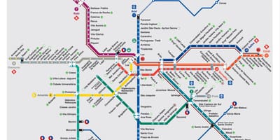 São Паоло транспорт мапа